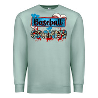 Seafoam baseball granny with leopard Premium Sweatshirt - Zillion Design Studio