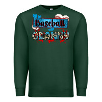 Sports Green baseball granny with leopard Premium Sweatshirt - Zillion Design Studio