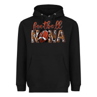 Black football nana with leopard Heavyweight Hoodie - texasbilliewilder