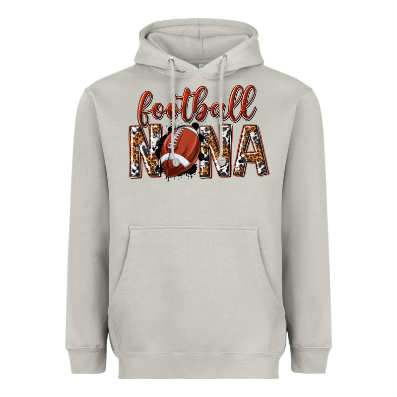 Football Nana With Leopard Heavyweight Hoodie by texasbilliewilder | Teevron