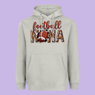 Heavyweight Hoodie football nana with leopard