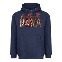 Navy football nana with leopard Heavyweight Hoodie - texasbilliewilder