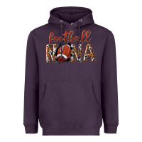 Plum football nana with leopard Heavyweight Hoodie - texasbilliewilder