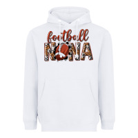 White football nana with leopard Heavyweight Hoodie - texasbilliewilder