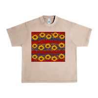 French Oak usa and sunflower pattern Urban Heavy Tee - Artiststas
