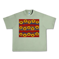 Oil Green usa and sunflower pattern Urban Heavy Tee - Artiststas