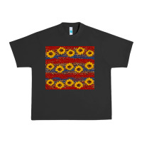 Pigment Black usa and sunflower pattern Urban Heavy Tee - Artiststas