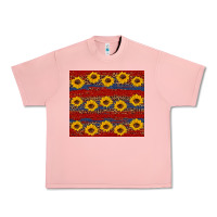 Salmon usa and sunflower pattern Urban Heavy Tee - Artiststas