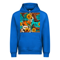 Cobalt cowboy boots and hat seamless pattern Urban Hoodie - BundleAndBundleShop