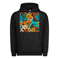 Pigment Black cowboy boots and hat seamless pattern Urban Hoodie - BundleAndBundleShop