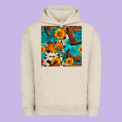 Cowboy Boots And Hat Seamless Pattern Urban Hoodie Designed By Bundleandbundleshop