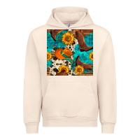 Sandshell cowboy boots and hat seamless pattern Urban Hoodie - BundleAndBundleShop