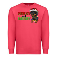 Cardinal merry and bright dachshund Premium Sweatshirt - RanaPortraitStore