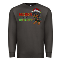 Smoke merry and bright dachshund Premium Sweatshirt - RanaPortraitStore