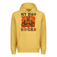 Antique Gold my dad rock Premium Hoodie - Artiststas