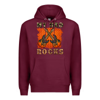 Burgundy my dad rock Premium Hoodie - Artiststas