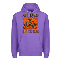 Purple my dad rock Premium Hoodie - Artiststas
