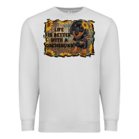 Dove Grey life is better with a dachshund Premium Sweatshirt - RanaPortraitStore