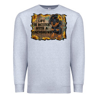 Heather Grey life is better with a dachshund Premium Sweatshirt - RanaPortraitStore