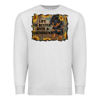 Oatmeal Heather life is better with a dachshund Premium Sweatshirt - RanaPortraitStore