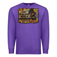 Purple life is better with a dachshund Premium Sweatshirt - RanaPortraitStore