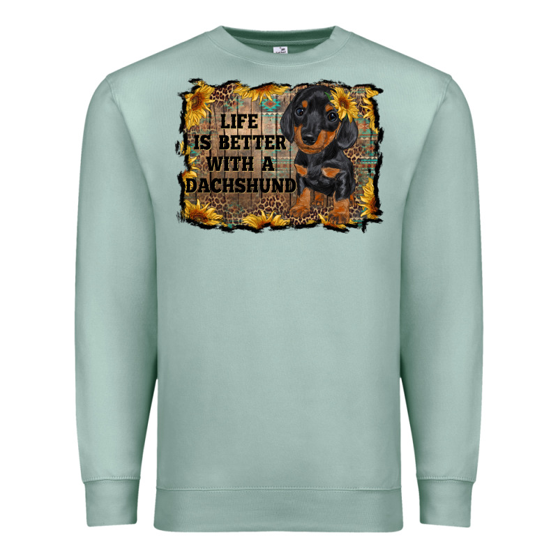 Life Is Better With A Dachshund Premium Sweatshirt by RanaPortraitStore | Teevron