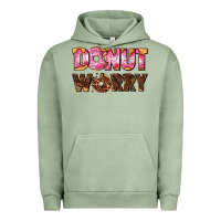 Pigment Oil Green donut worry with donut Urban Hoodie - AdoDesignShop