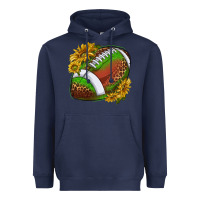 Navy footballwithsunflowers Heavyweight Hoodie - texasbilliewilder