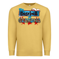 Antique Gold baseball grandma with leopard Premium Sweatshirt - Zillion Design Studio