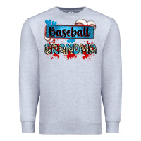 Heather Grey baseball grandma with leopard Premium Sweatshirt - Zillion Design Studio