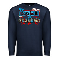 Navy baseball grandma with leopard Premium Sweatshirt - Zillion Design Studio