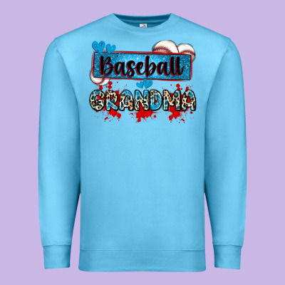 Baseball Grandma With Leopard Premium Sweatshirt Designed By Zillion Design Studio