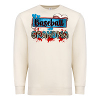 Sandshell baseball grandma with leopard Premium Sweatshirt - Zillion Design Studio