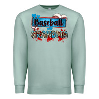 Seafoam baseball grandma with leopard Premium Sweatshirt - Zillion Design Studio