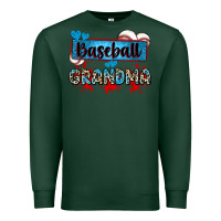 Sports Green baseball grandma with leopard Premium Sweatshirt - Zillion Design Studio