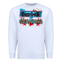 White baseball grandma with leopard Premium Sweatshirt - Zillion Design Studio