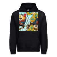 Black western rooster seamless pattern Urban Hoodie - BundleAndBundleShop