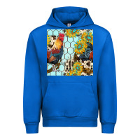 Cobalt western rooster seamless pattern Urban Hoodie - BundleAndBundleShop