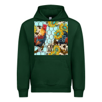 Forest Green western rooster seamless pattern Urban Hoodie - BundleAndBundleShop