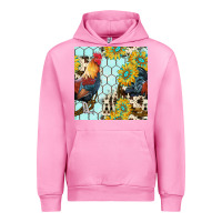 Fuchsia Pink western rooster seamless pattern Urban Hoodie - BundleAndBundleShop
