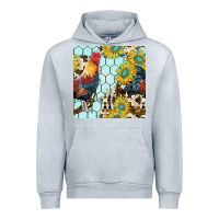 Heather Grey western rooster seamless pattern Urban Hoodie - BundleAndBundleShop