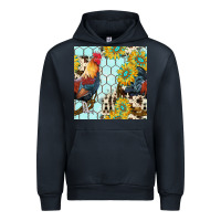 Navy western rooster seamless pattern Urban Hoodie - BundleAndBundleShop