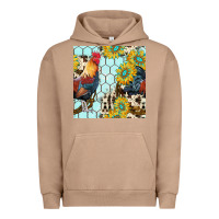 Pigment Burro western rooster seamless pattern Urban Hoodie - BundleAndBundleShop