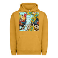 Pigment Peanut Butter western rooster seamless pattern Urban Hoodie - BundleAndBundleShop
