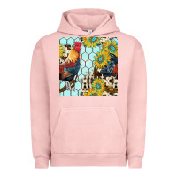 Pigment Salmon western rooster seamless pattern Urban Hoodie - BundleAndBundleShop
