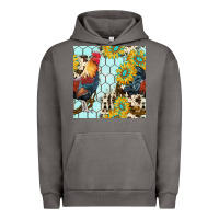 Pigment Tornado western rooster seamless pattern Urban Hoodie - BundleAndBundleShop