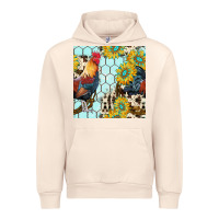 Sandshell western rooster seamless pattern Urban Hoodie - BundleAndBundleShop