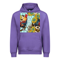 Tulip western rooster seamless pattern Urban Hoodie - BundleAndBundleShop