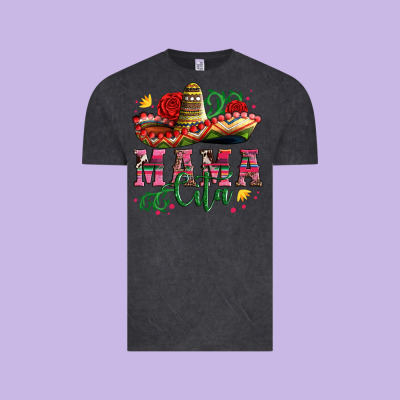 Mama Cita With Sombrero Hat And Roses Vintage Tee Designed By Artiststas