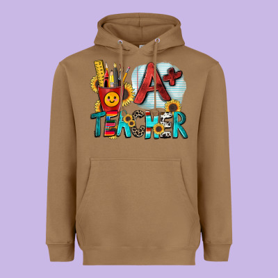 A  Teacher Heavyweight Hoodie Designed By Zillion Design Studio
